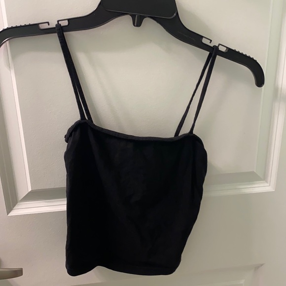 H&M size XS square neck Black crop top. Perfect condition - Picture 2 of 3